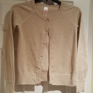 Shimmering Gold Girls Sweater size 10-12